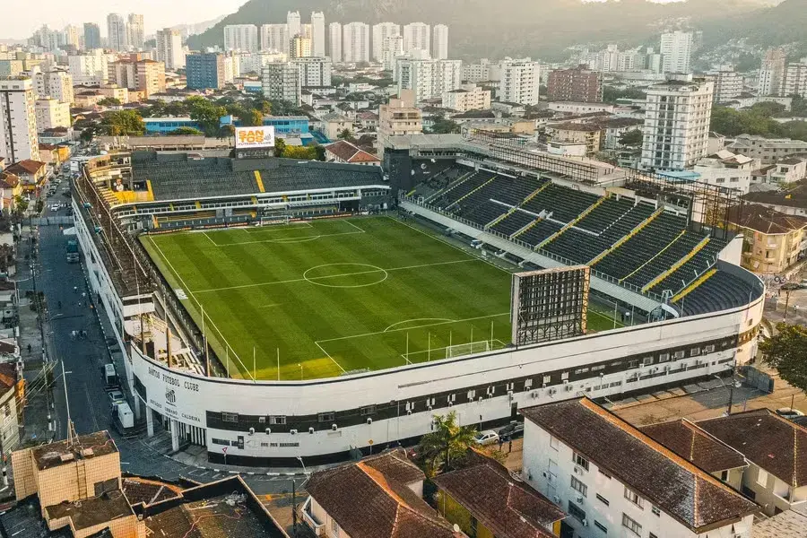 Estadio. Santos contra Fluminense