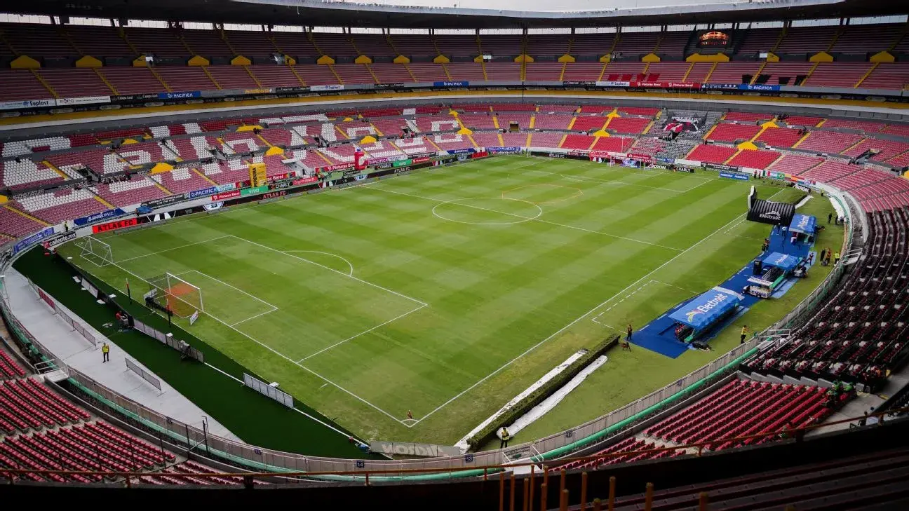 Estadio. Atlas contra Cruz Azul