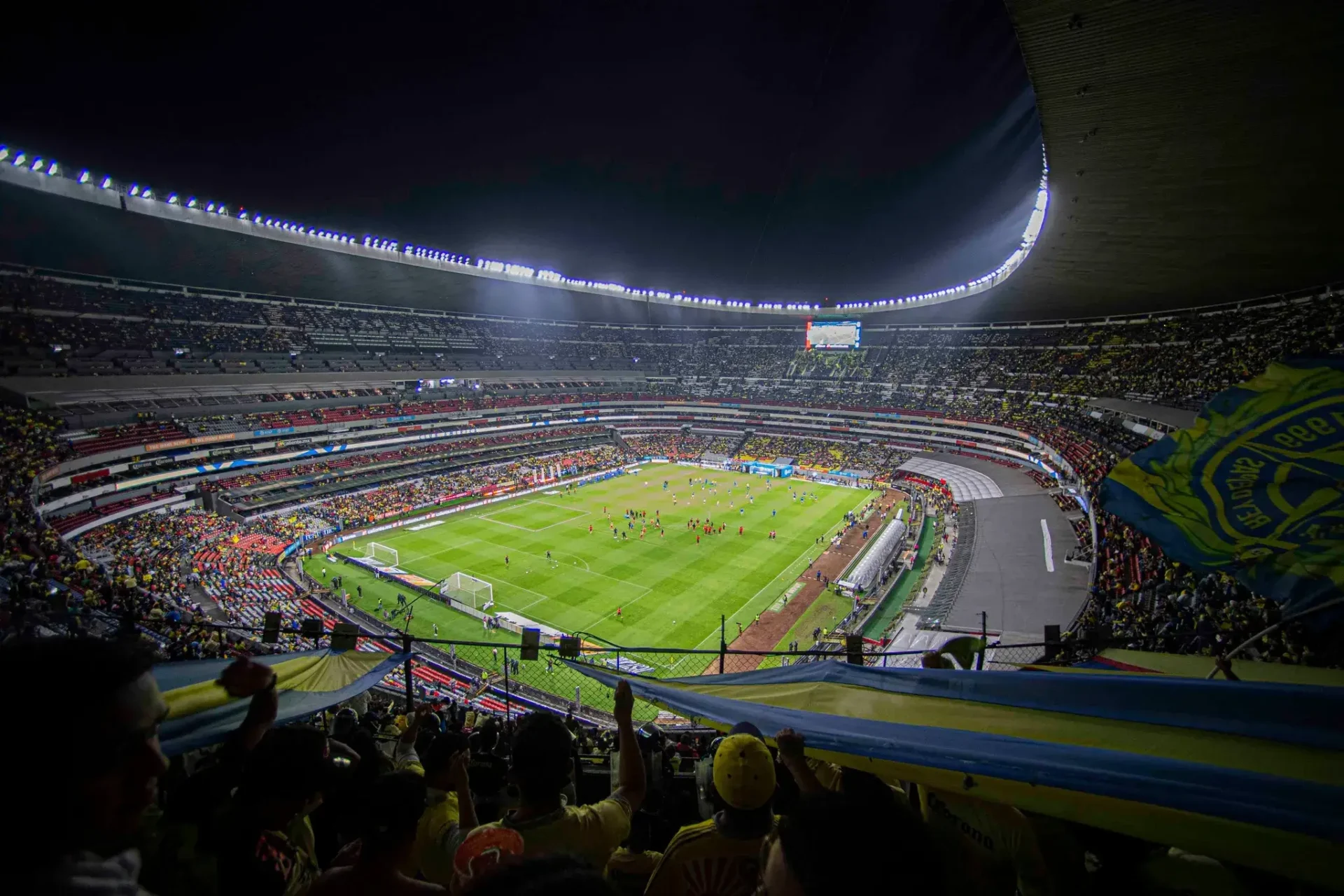 Estadio. Cruz Azul contra Atlas