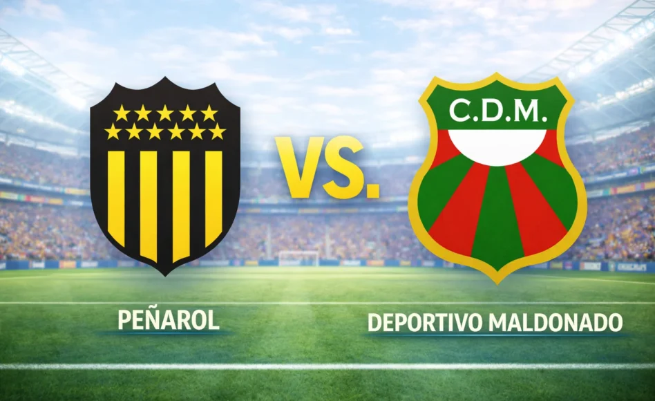 Peñarol contra Deportivo Maldonado –Liga Uruguaya Apertura 2026– 22 de Febrero (20:30 hora local)
